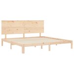 vidaXL Cadre de lit sans matelas 200x200 cm bois massif de pin