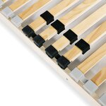 vidaXL Sommier à lattes avec 28 lattes 7 zones 120 x 200 cm