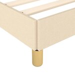 vidaXL Cadre de lit avec tête de lit Crème 160 x 200 cm Tissu