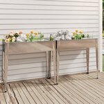 vidaXL Jardinières 2 Pièces Acier galvanisé