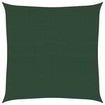 vidaXL Voile d'ombrage 160 g/m² Vert foncé 4x4 m PEHD
