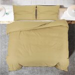 vidaXL Ensemble de housse de couette Taupe 200x220 cm Microfibre