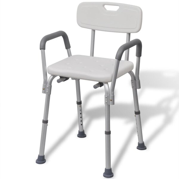 vidaXL Chaise de douche Aluminium Blanc