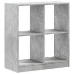 vidaXL Bibliothèque gris béton 68 5x32x75 cm bois d'ingénierie
