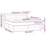 vidaXL Sommier à lattes de lit avec matelas Bleu 160x200 cm Tissu