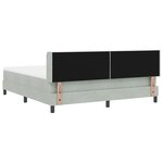 vidaXL Lit à ressorts avec matelas Gris clair 180x200 cm Velours