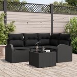 vidaXL Ensemble de Canapé 5 Pièces avec Coussins Beige
