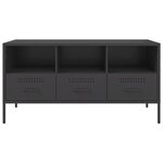 vidaXL Meuble TV noir 100 5x39x50 5 cm acier laminé à froid