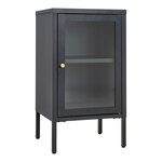 Armoire noire avec porte en verre