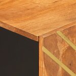 vidaXL Meuble TV marron et noir 105x33 5x46 cm bois massif manguier