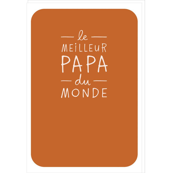 Carte Fête Des Pères - Meilleur Papa Du Monde - Draeger paris