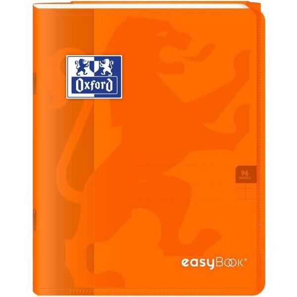 OXFORD Cahier Easybook agrafé - 17 x 22 cm - 96p seyes - 90g - Orange