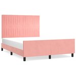 vidaXL Cadre de lit sans matelas rose 140x190 cm velours