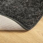 vidaXL Tapis ISTAN à poils longs aspect brillant anthracite Ø 80 cm