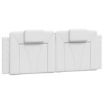 vidaXL Cadre de lit avec lumières LED blanc 140x190 cm similicuir