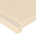 vidaXL Tête de lit à LED Crème 183x16x118/128 cm Tissu