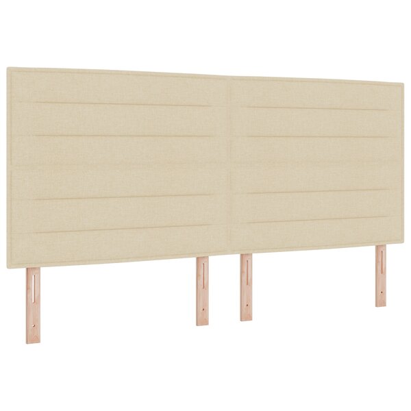 vidaXL Tête de lit Design Lines Crème 200 cm Tissu