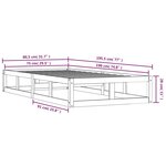 vidaXL Cadre de lit sans matelas blanc 75x190 cm bois massif