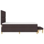 Lit Box Spring vidaXL avec Matelas & Banc Marron Foncé 160x200 cm Tissu