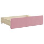 vidaXL Lit de jour avec gigogne et tiroirs sans matelas rose 80x200 cm