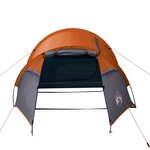 vidaXL Tente de camping tunnel 2 personnes orange imperméable