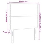 vidaXL Tête de lit à LED Crème 90x5x118/128 cm Tissu