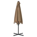 vidaXL Parasol d'extérieur avec poteau en acier 300 cm Taupe