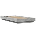 vidaXL Cadre de lit sans matelas gris béton 90x190 cm