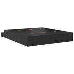 vidaXL Cadre de lit de rangement Chêne noir 200x200 cm