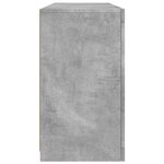vidaXL Buffet avec lumières LED gris béton 142 5x37x67 cm