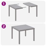 vidaXL Ensemble de salle à manger de jardin 5 pièces avec coussins gris clair en poly rotin