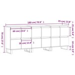 vidaXL Buffets 3 Pièces Blanc Bois d'ingénierie