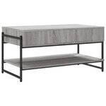 vidaXL Table basse sonoma gris 90x50x45 cm bois d'ingénierie