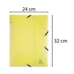 Chemise À Élastiques 3 Rabats Polypropylène Chromaline Pastel - A4 - Jaune - X 25 - Exacompta