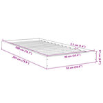 vidaXL Cadre de lit sans matelas noir 90x200 cm bois d'ingénierie