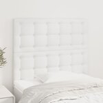 vidaXL Têtes de lit 2 Pièces Blanc 90x5x78/88 cm Similicuir