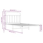 vidaXL Cadre de lit métal sans matelas et tête de lit blanc 100x190 cm