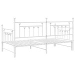 Lit daybed vidaXL avec lit gigogne blanc 90x190 cm en acier