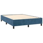 vidaXL Cadre de lit sans matelas bleu foncé 140x200 cm velours