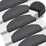 vidaXL Tapis d'escalier 15 Pièces Anthracite 65x24x4 cm