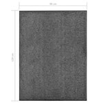 vidaXL Paillasson lavable Anthracite 90x120 cm
