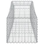 vidaXL Paniers à gabions arqués 14 Pièces 200x50x40/60 cm fer galvanisé