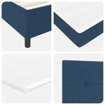 vidaXL Lit Box Spring avec matelas bleu 120x200 cm en tissu