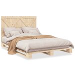 vidaXL Cadre de lit avec tête de lit 160x200 cm bois de pin massif