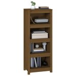 vidaXL Bibliothèque Marron miel 50x35x125 5 cm Bois de pin massif