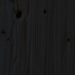 vidaXL Lit superposé Noir 90x190 cm Bois de pin massif