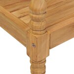 vidaXL Chaises Batavia lot de 2 et coussins noirs Bois de teck massif