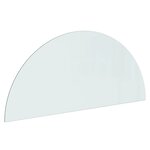 vidaXL Plaque de verre de cheminée Demi-rond 1200x500 mm