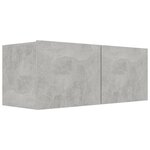 vidaXL Ensemble de meubles TV 7 Pièces Gris béton Bois d'ingénierie