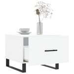 vidaXL Tables basses 2 Pièces blanc 50x50x40 cm bois d'ingénierie